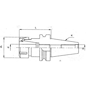 1560GC - MANDRINI MAS-BT PORTA-PINZE ELASTICHE TIPO ER CON GHIERA - Prod. SCU